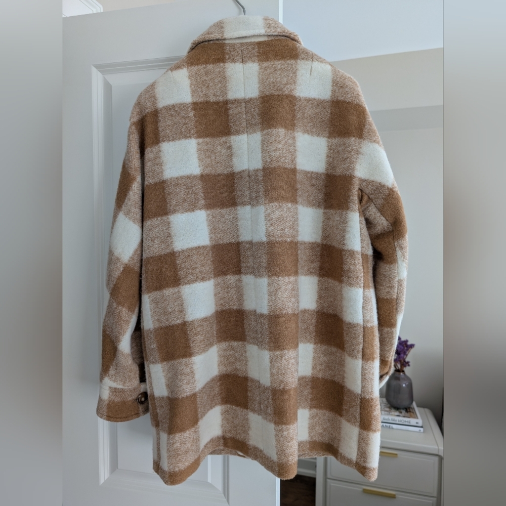 ❌SOLD❌Sézane Paulin Plaid Coat -Sz 36 - Picture 4 of 8